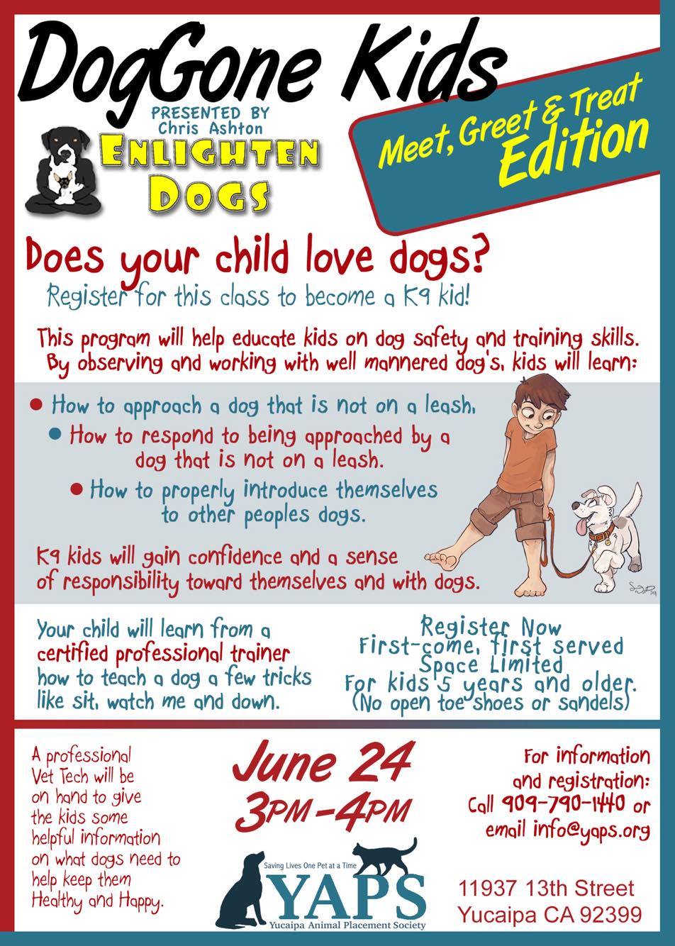 DogGone Kids Dog Safety Class for Kids Saturday June